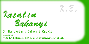 katalin bakonyi business card